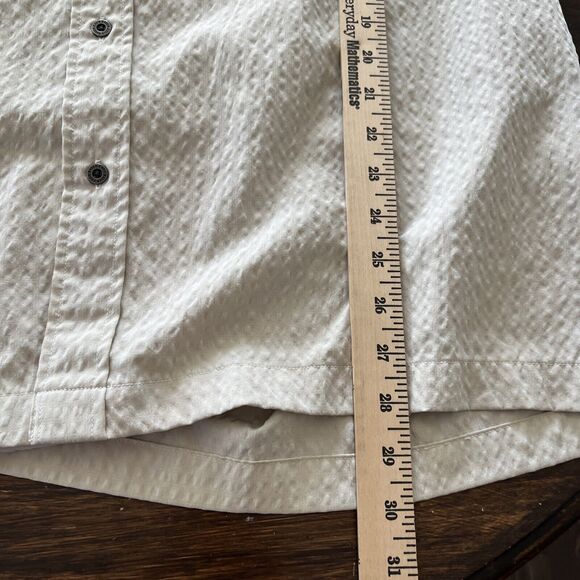 Eddie Bauer Shirt Mens Short Sleeve Button Fishing Hiking Zipper Pocket Large - Picture 12 of 12